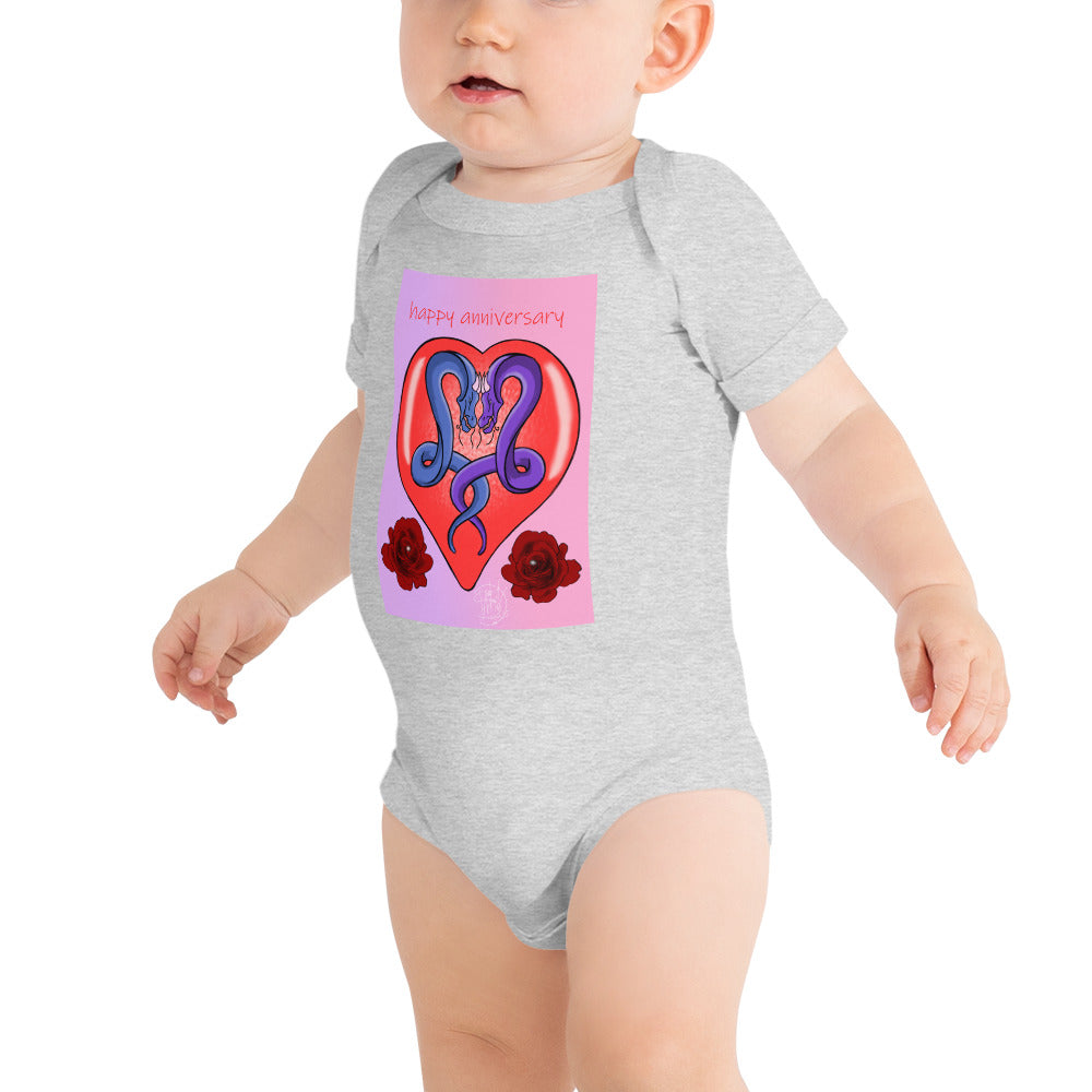 Baby short sleeve one piece Anniversary Dragon