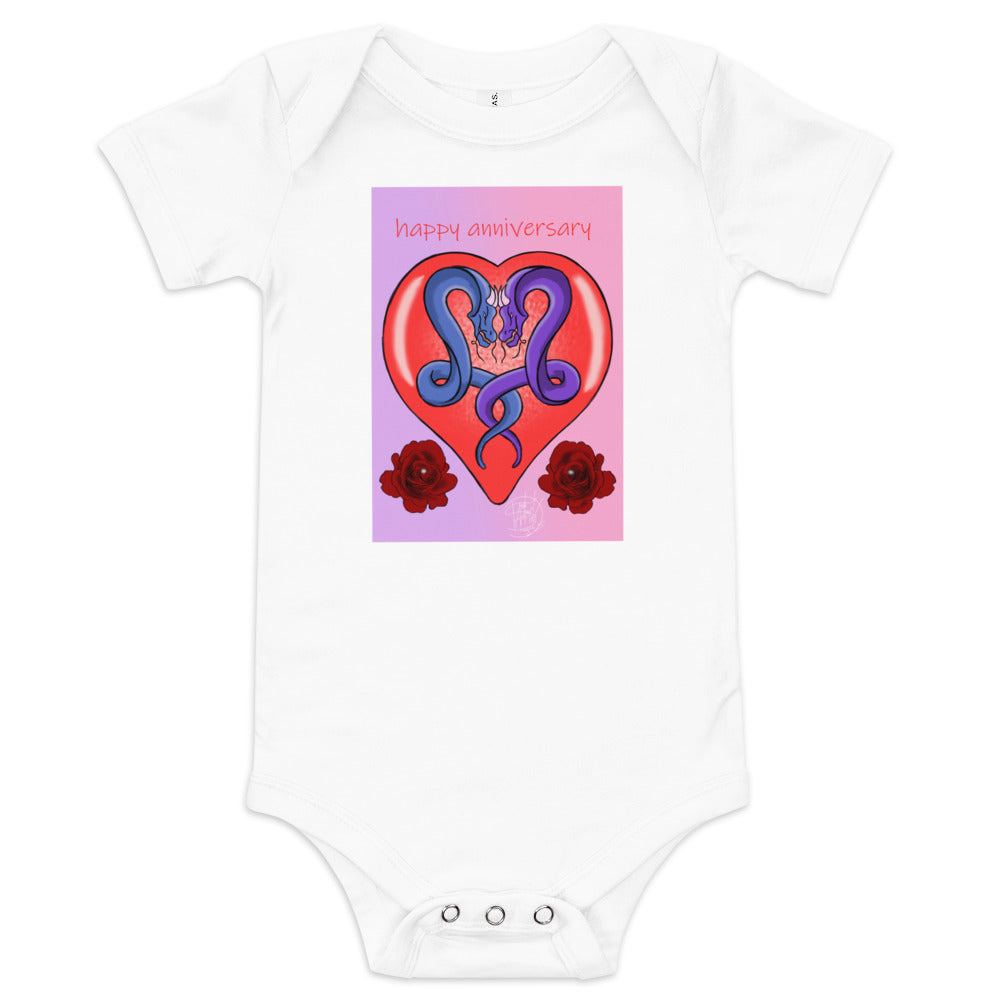 Baby short sleeve one piece Anniversary Dragon