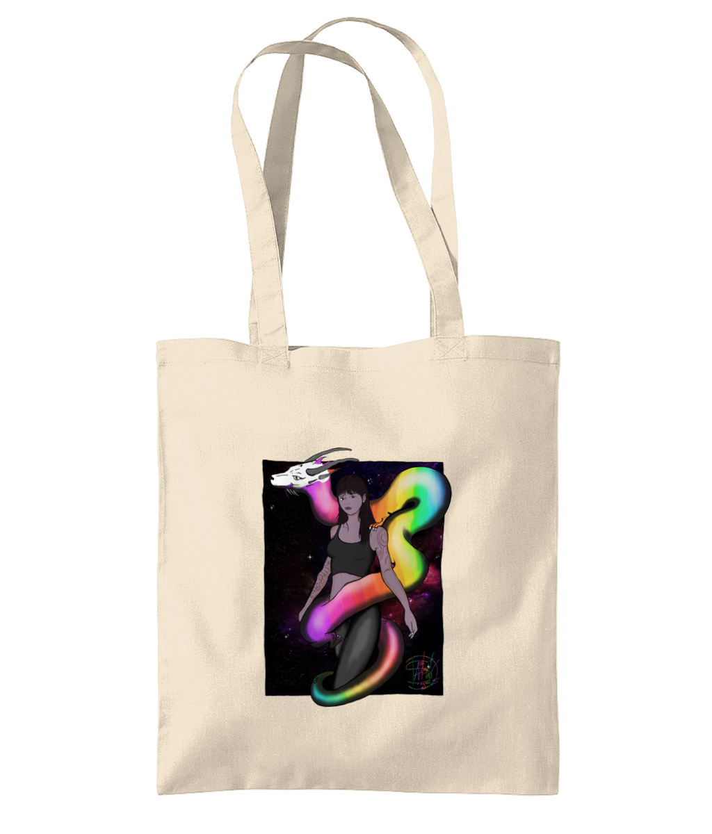 Westford Mill WM261 Organic Premium Cotton Tote rainbow dragon 23