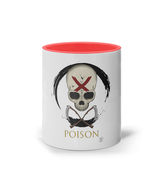 11oz Coloured Inner & Handle Mug Poison Black