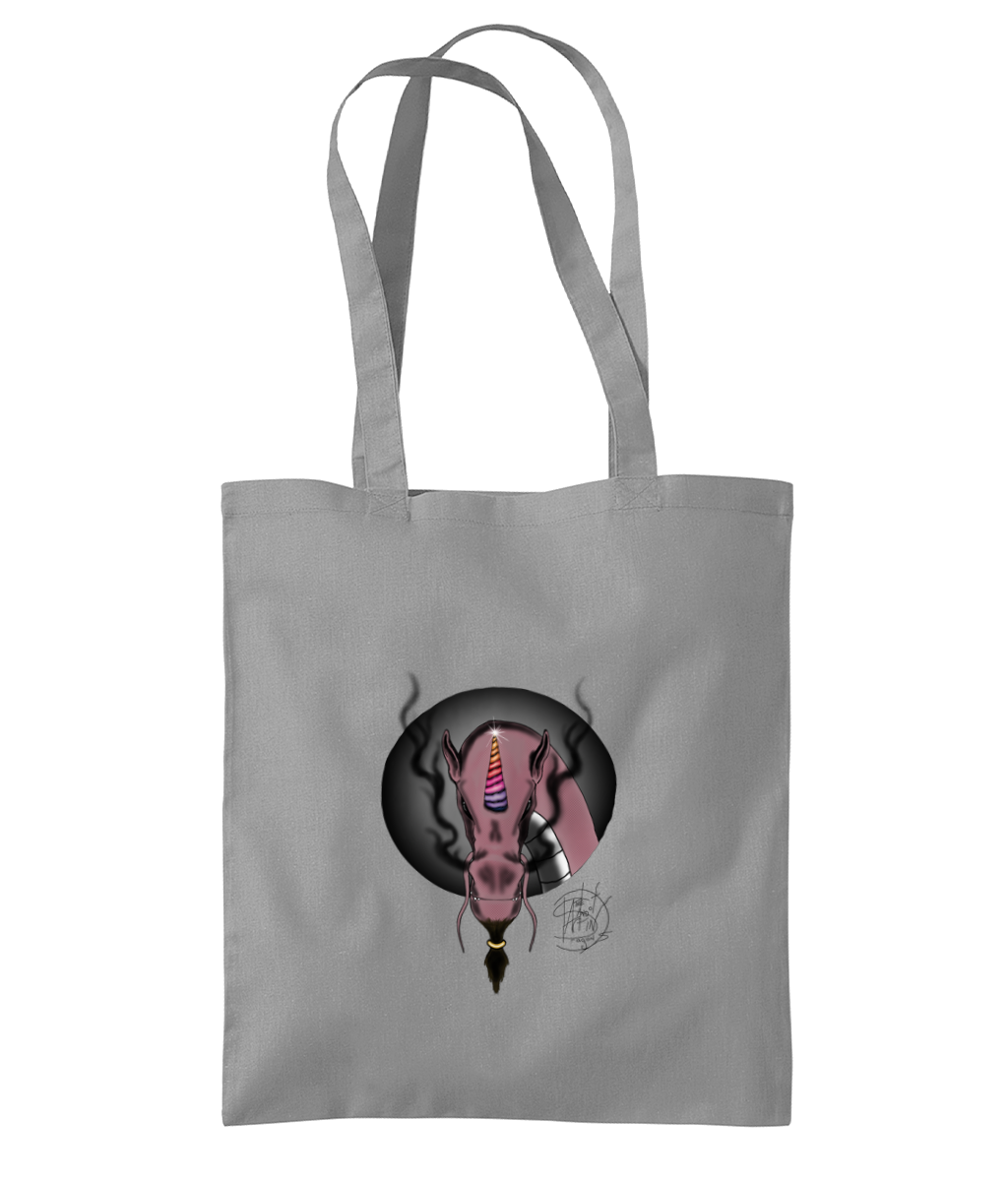 Westford Mill WM261 Organic Premium Cotton Tote Sparkles The Unicorn Dragon