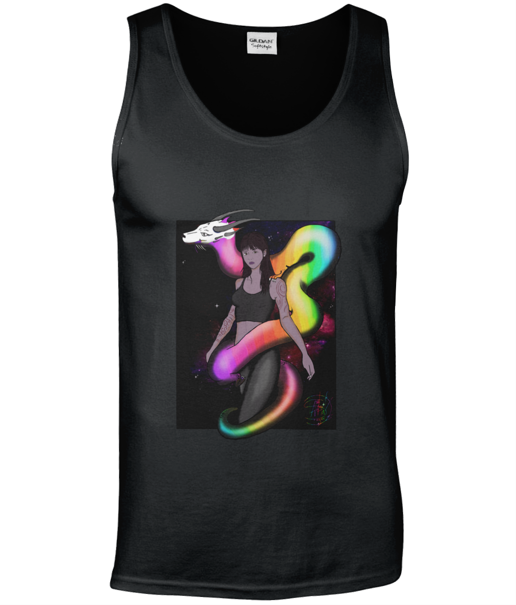 Gildan GD012 Softstyle Adult Tank Top rainbow dragon 23