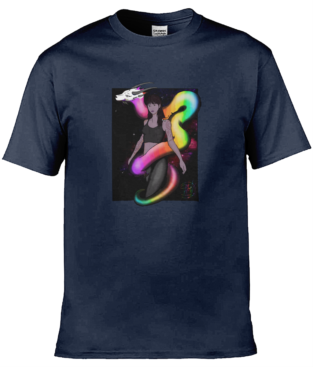 Gildan GD001 Softstyle Adult Ringspun T-Shirt rainbow dragon 23