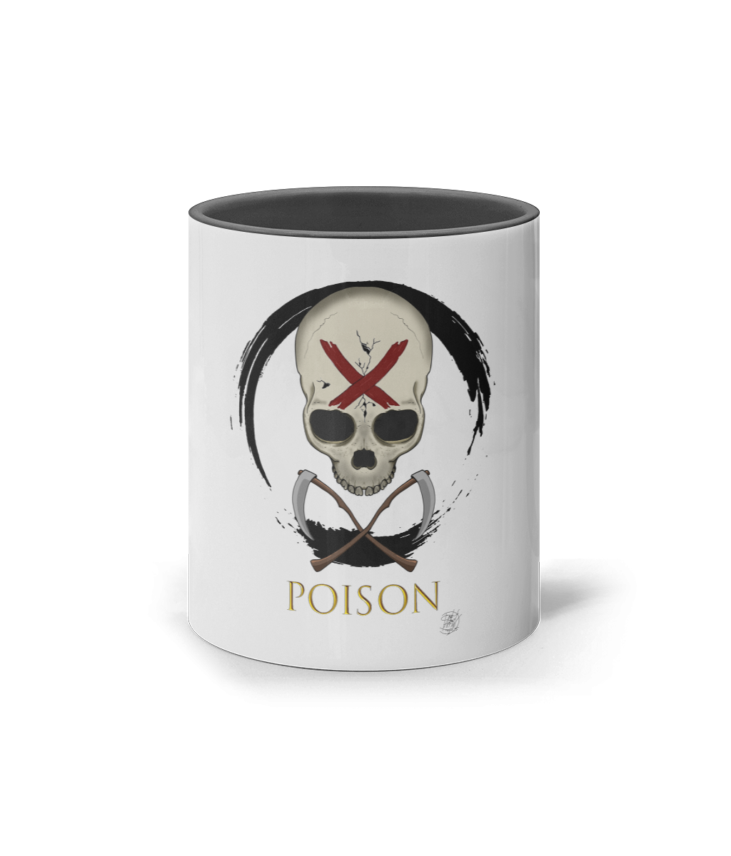 11oz Coloured Inner & Handle Mug Poison Black