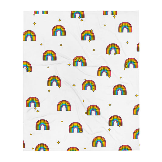 Throw Blanket Rainbow Sparkle