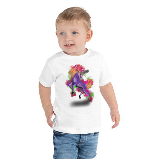 Toddler Short Sleeve Tee Chainsaw Unicorn