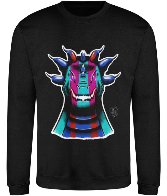 AWDis JH030 Sweatshirt Roarsome Rex Blue Pink