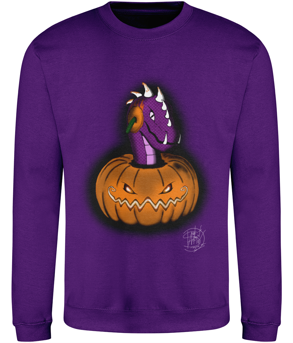 AWDis JH030 Sweatshirt Halloween Pumpkin Peekaboo Dargon