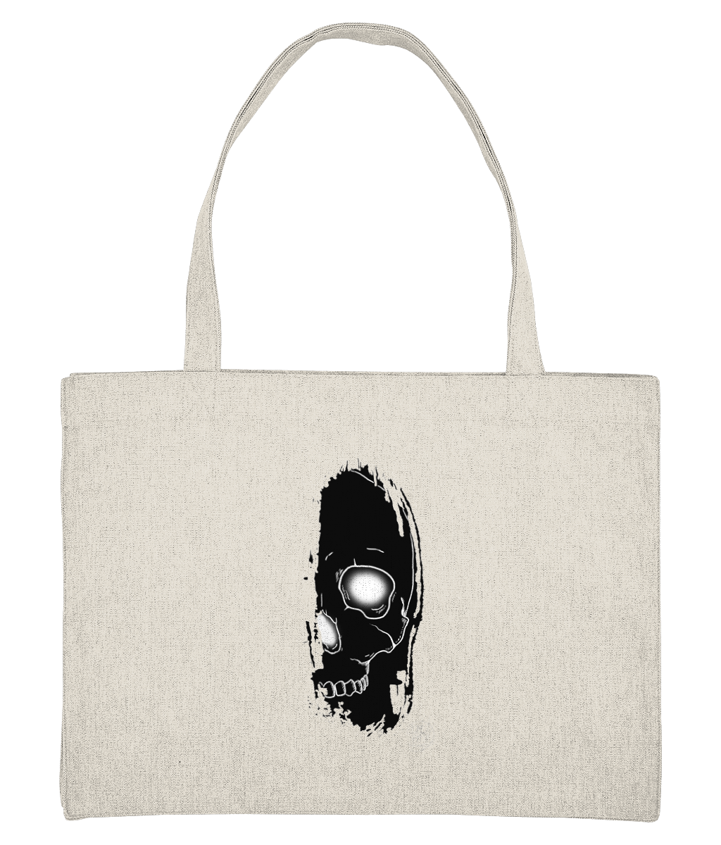 Stanley/Stella SX062 Woven Shopping Bag Brush Skull Black Logo