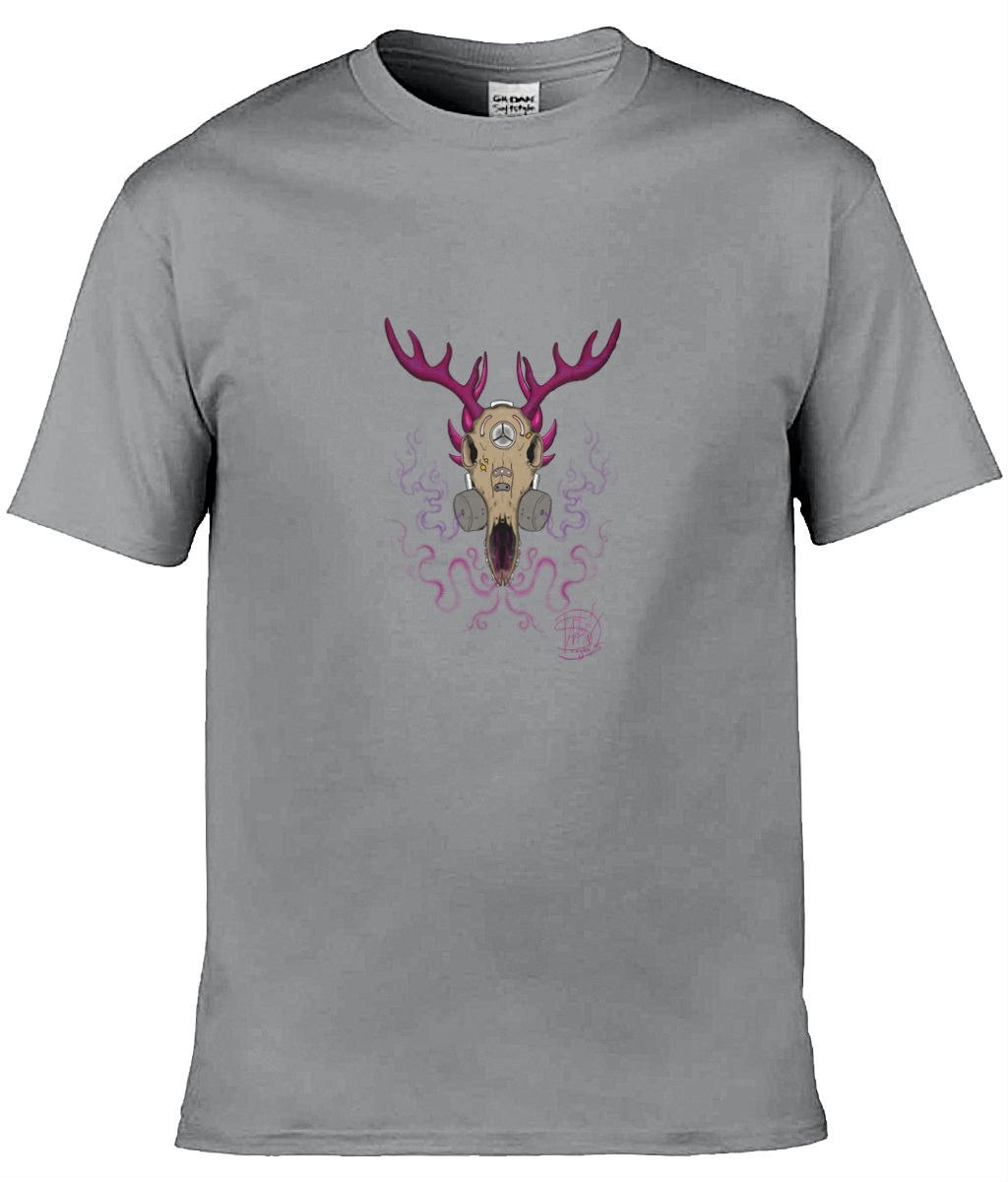 Gildan GD001 Softstyle Adult Ringspun T-Shirt Gas Mask Deer 1