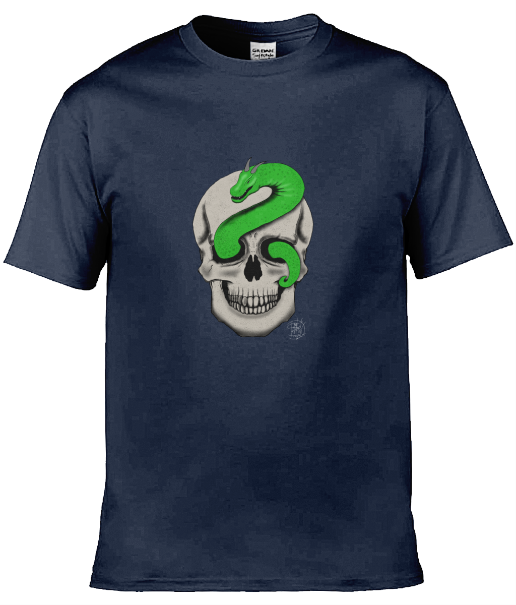 Gildan GD001 Softstyle Adult Ringspun T-Shirt Serpent Skull