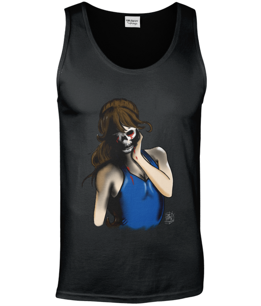 Gildan GD012 Softstyle Adult Tank Top Lady Death Close Up