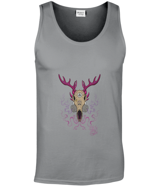 Gildan GD012 Softstyle Adult Tank Top Gas Mask Deer 1