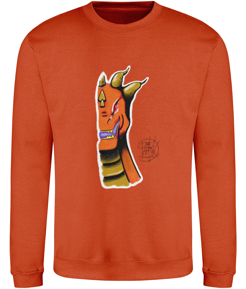 AWDis JH030 Sweatshirt Roarsome Orange 3 Prongs