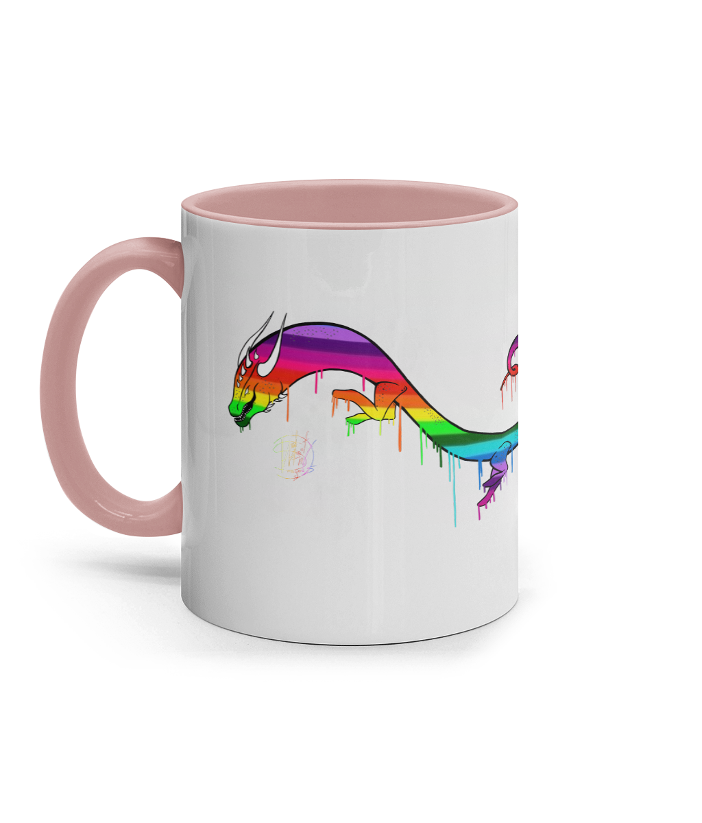 11oz Coloured Inner & Handle Mug Pride Dragon Pride Dragon