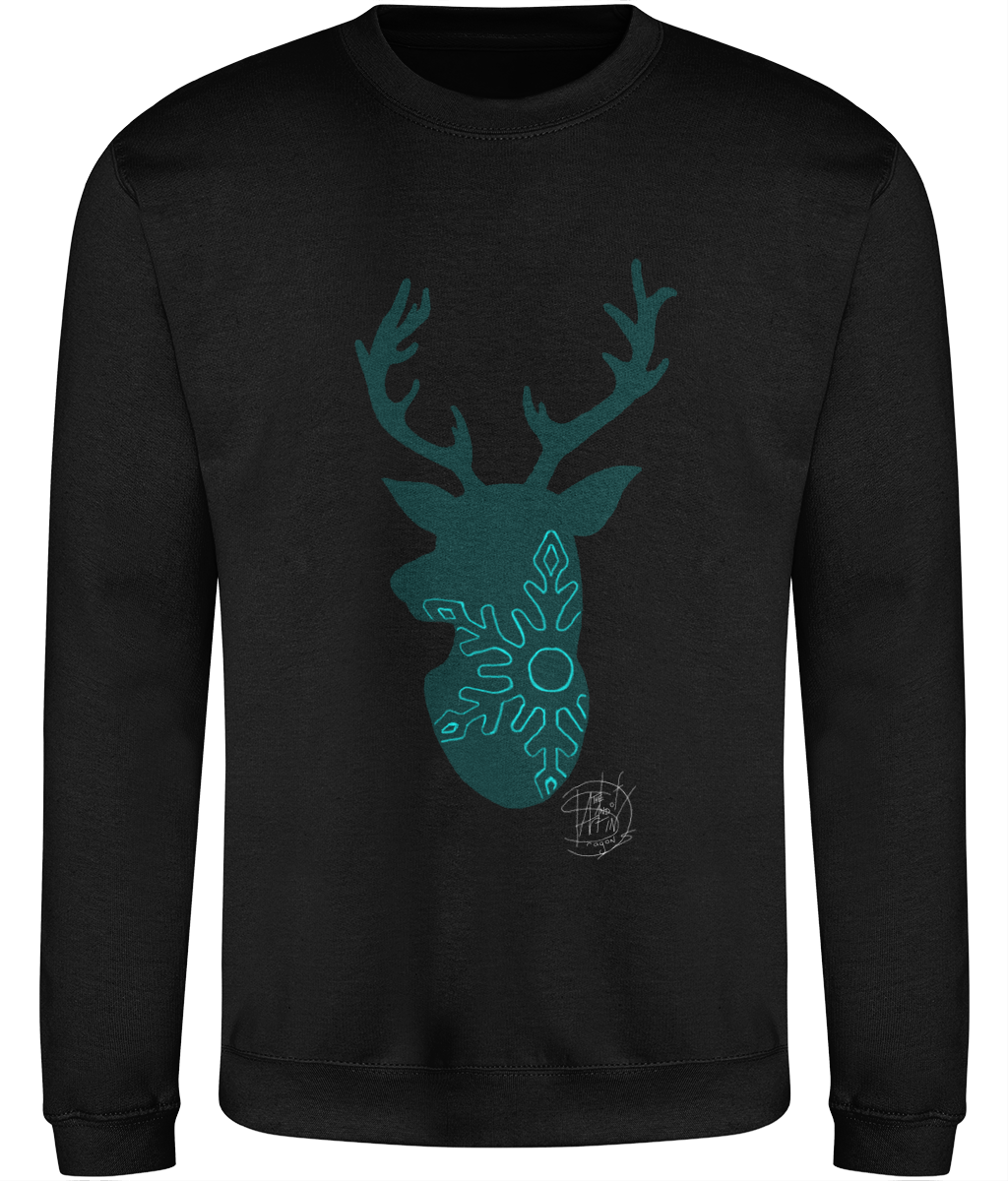 AWDis JH030 Sweatshirt Christmas Reindeer Snowflake