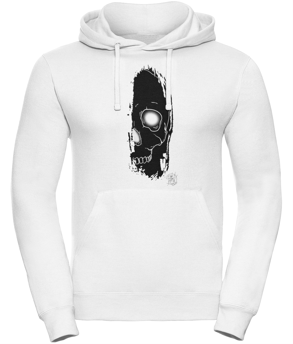 Uneek UC509 Hoodie Brush Skull Black Logo