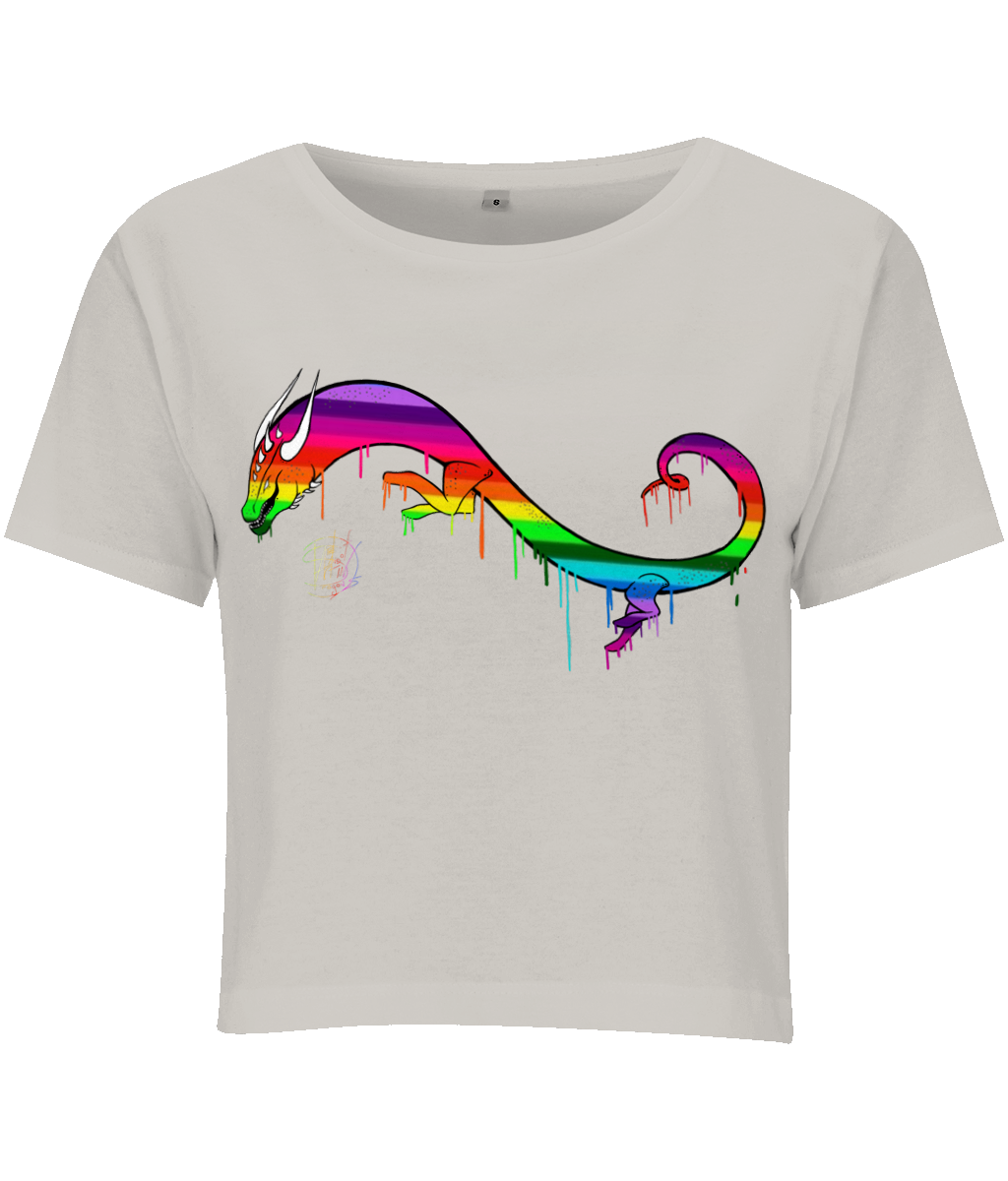 BYB BY042 Ladies Cropped Tee Pride Dragon