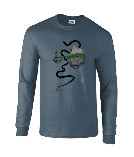 Gildan GD014 Ultra Cotton Adult Long Sleeve T-Shirt Floating Castle