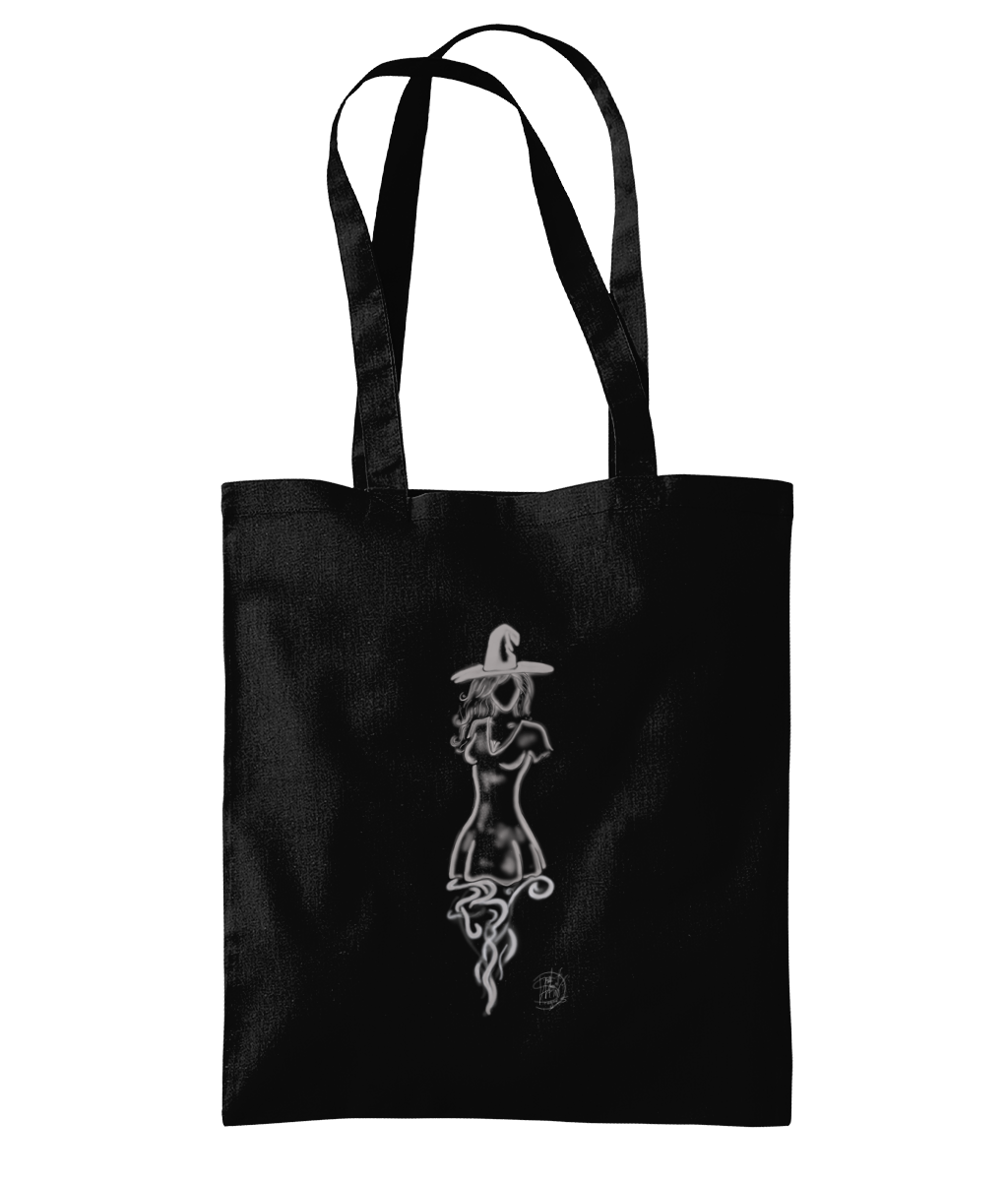 Westford Mill WM261 Organic Premium Cotton Tote Halloween Witch Ghost