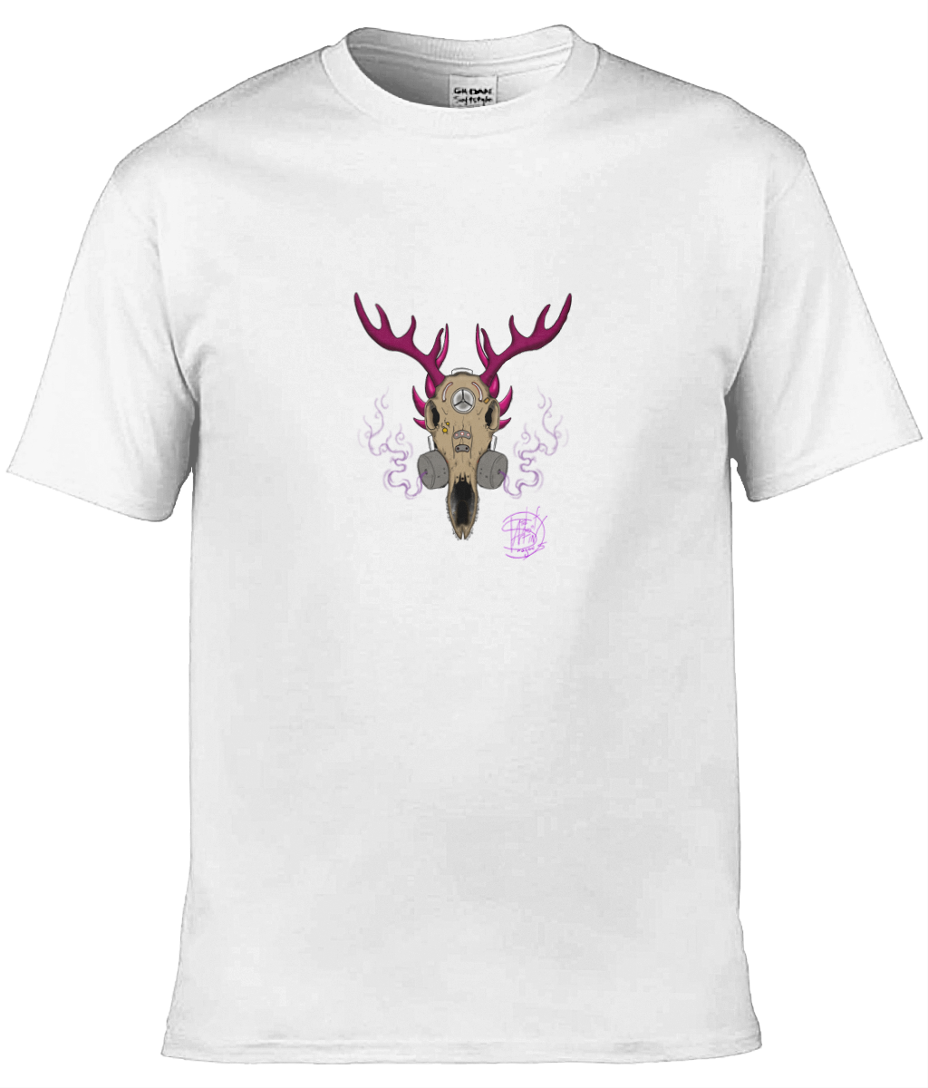 Gildan GD001 Softstyle Adult Ringspun T-Shirt Gas Mask Deer 2