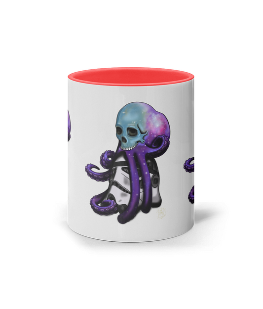 11oz Coloured Inner & Handle Mug Skully Galaxy Skully Galaxy Skully Galaxy