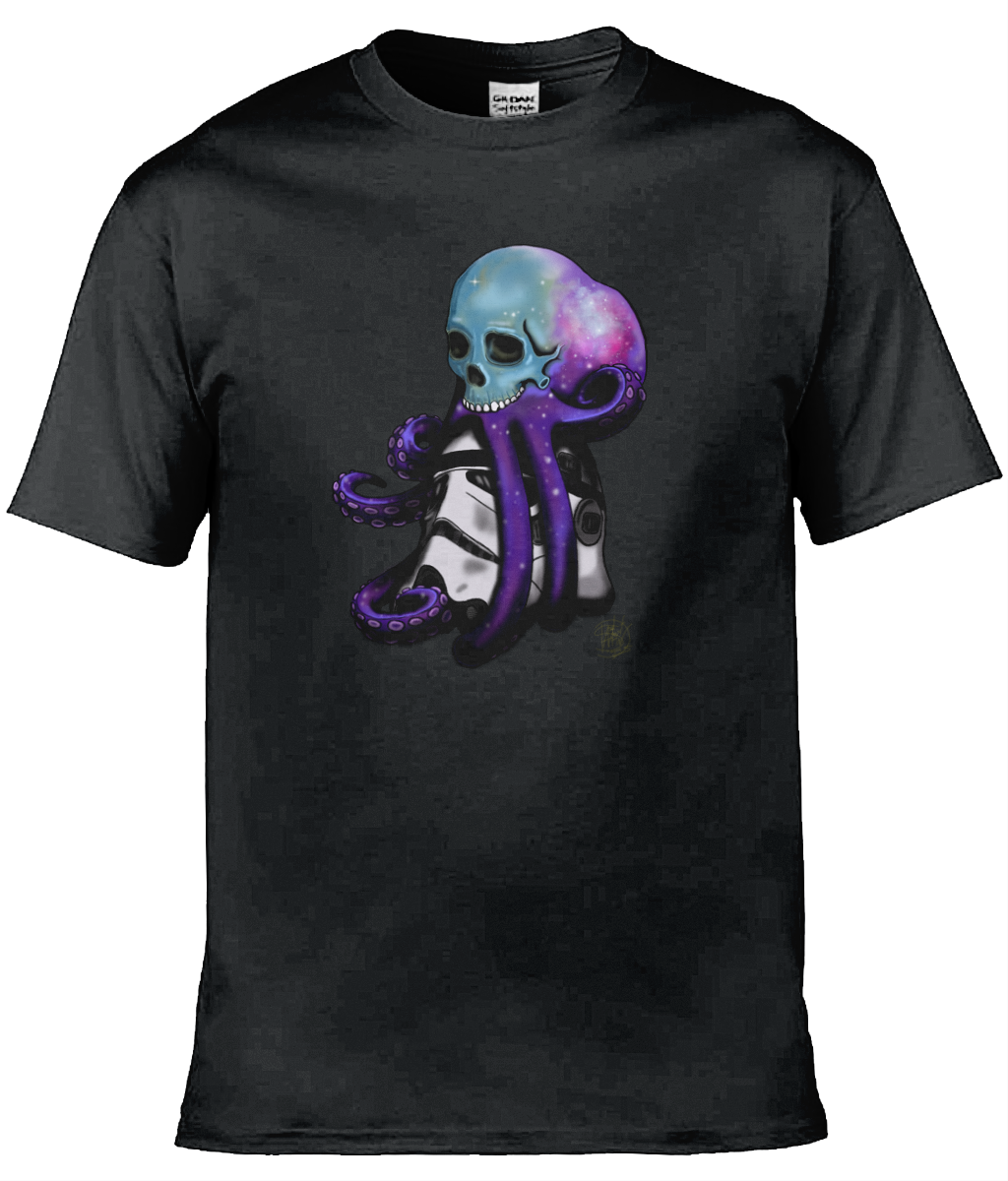 Gildan GD001 Softstyle Adult Ringspun T-Shirt Skully Galaxy