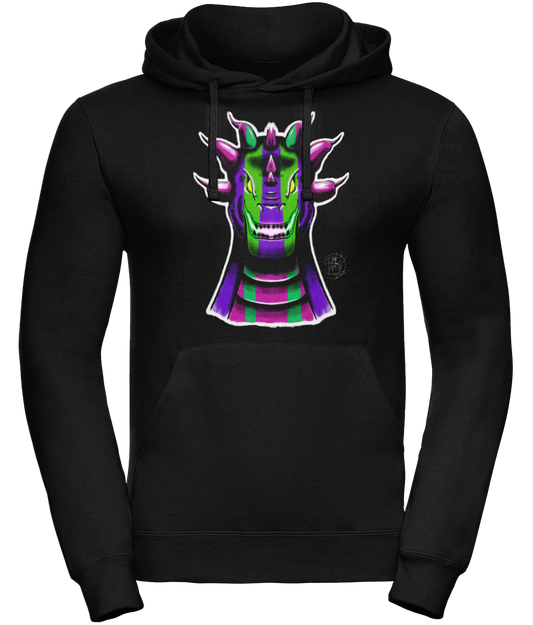 Uneek UC509 Hoodie Roarsome Rex Purple Green