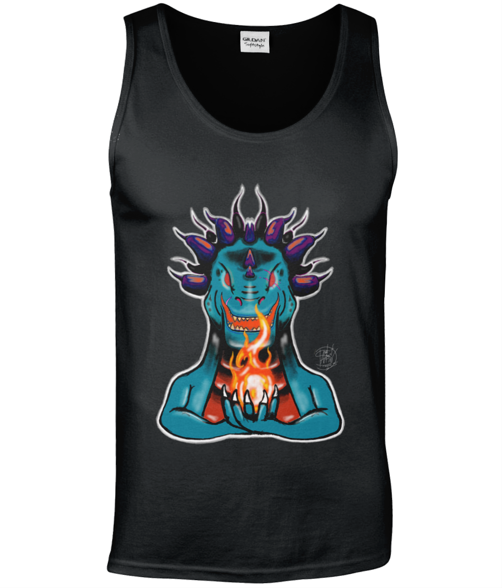 Gildan GD012 Softstyle Adult Tank Top Hold Fire Turquoise