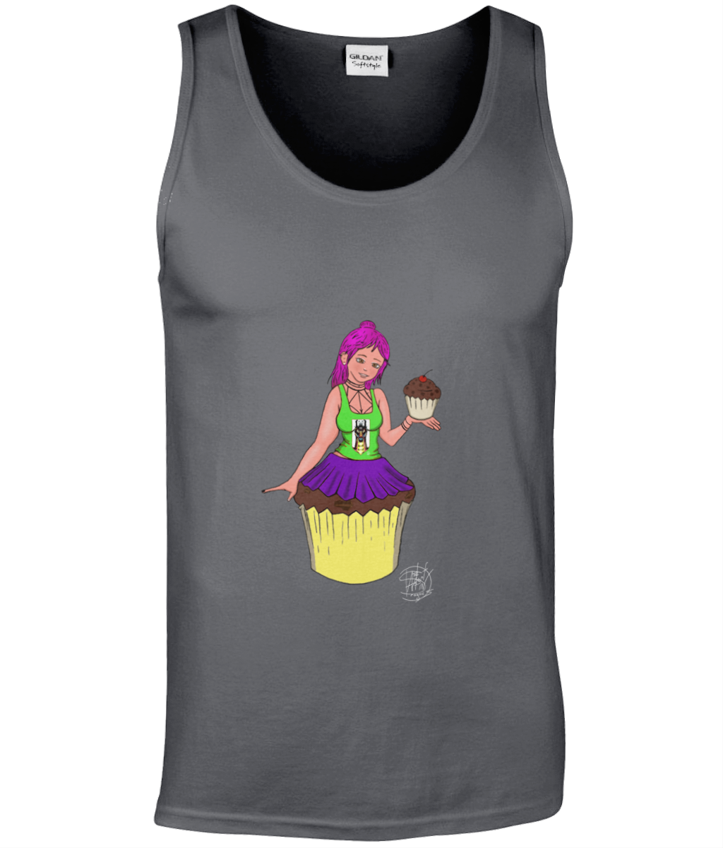 Gildan GD012 Softstyle Adult Tank Top Cupcake Girl 1