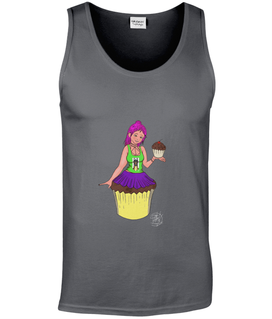 Gildan GD012 Softstyle Adult Tank Top Cupcake Girl 1