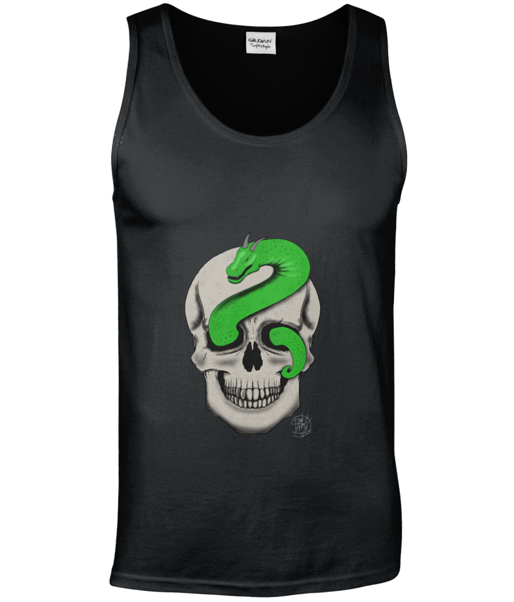 Gildan GD012 Softstyle Adult Tank Top Serpent Skull