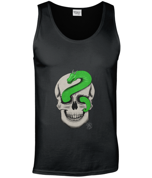 Gildan GD012 Softstyle Adult Tank Top Serpent Skull