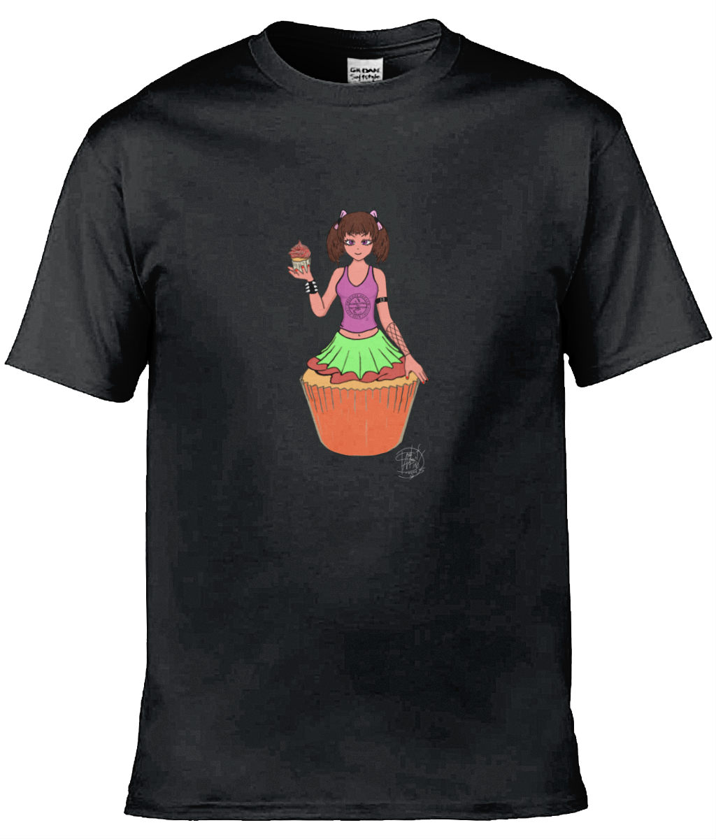 Gildan GD001 Softstyle Adult Ringspun T-Shirt Cupcake Girl 2