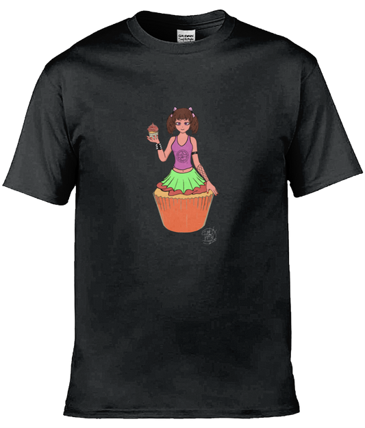 Gildan GD001 Softstyle Adult Ringspun T-Shirt Cupcake Girl 2