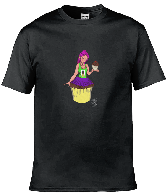 Gildan GD001 Softstyle Adult Ringspun T-Shirt Cupcake Girl 1