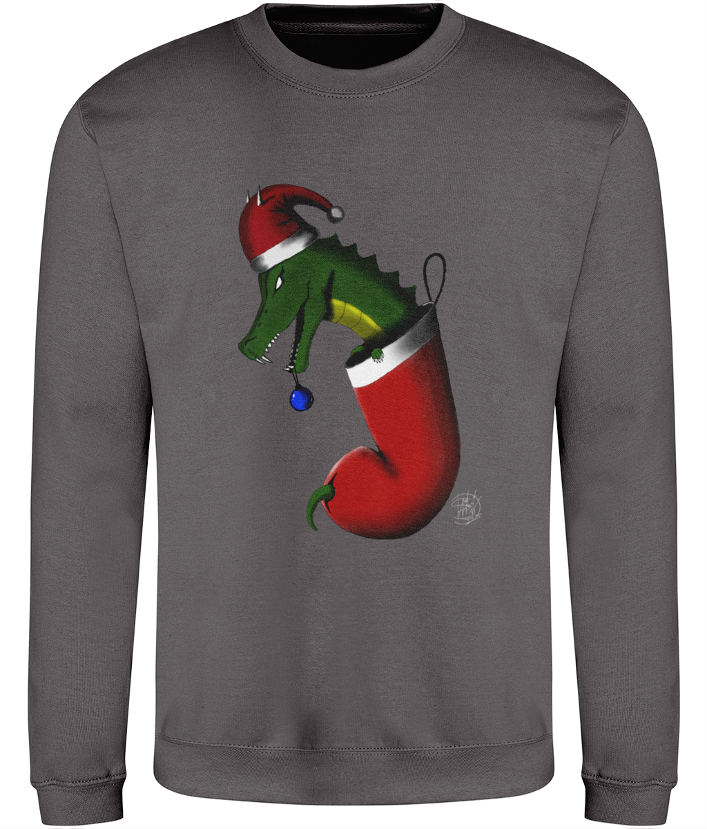 AWDis JH030 Sweatshirt Christmas Stocking Dragon