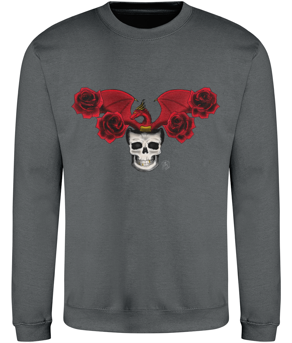 AWDis JH030 Sweatshirt Dragon and Roses