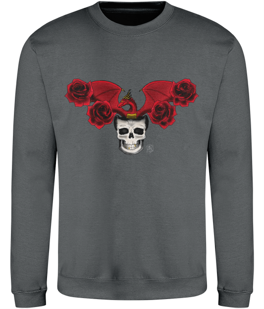 AWDis JH030 Sweatshirt Dragon and Roses