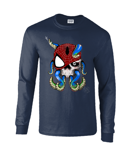 Gildan GD014 Ultra Cotton Adult Long Sleeve T-Shirt Octo Spider