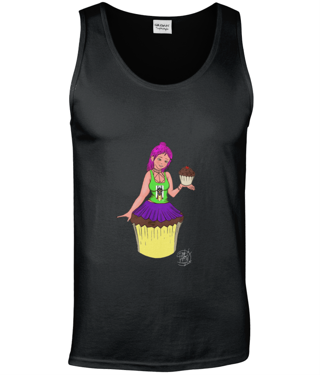 Gildan GD012 Softstyle Adult Tank Top Cupcake Girl 1