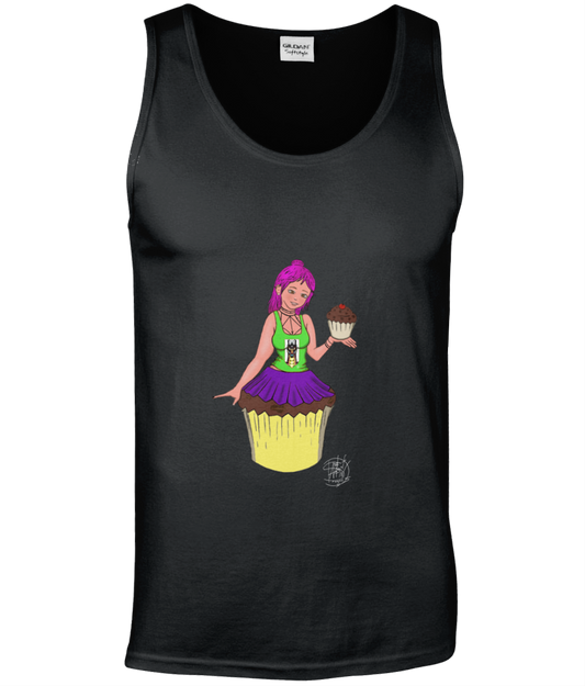 Gildan GD012 Softstyle Adult Tank Top Cupcake Girl 1