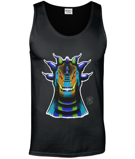 Gildan GD012 Softstyle Adult Tank Top Roarsome Rex Blue