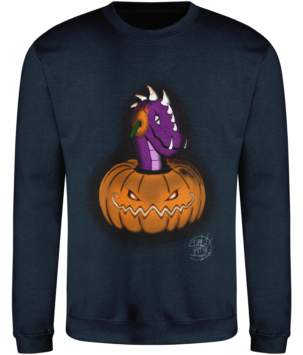 AWDis JH030 Sweatshirt Halloween Pumpkin Peekaboo Dargon