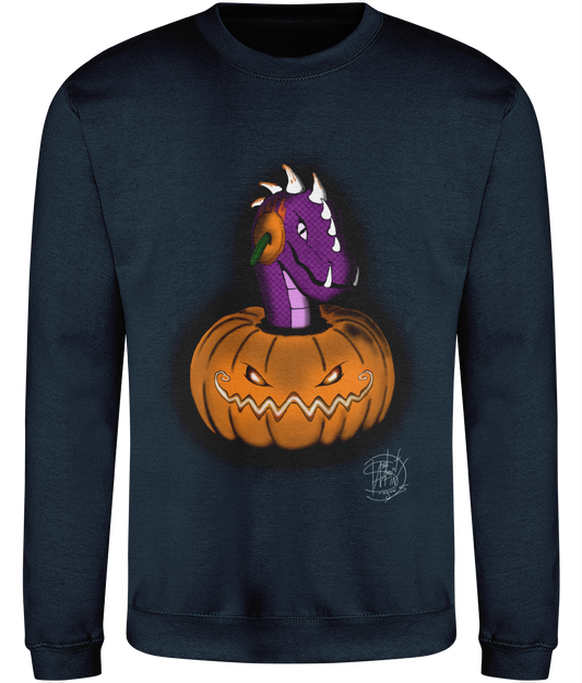 AWDis JH030 Sweatshirt Halloween Pumpkin Peekaboo Dargon