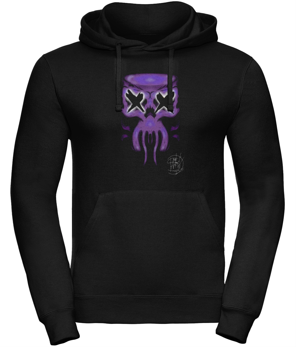 Uneek UC509 Hoodie Purple Octo Skull