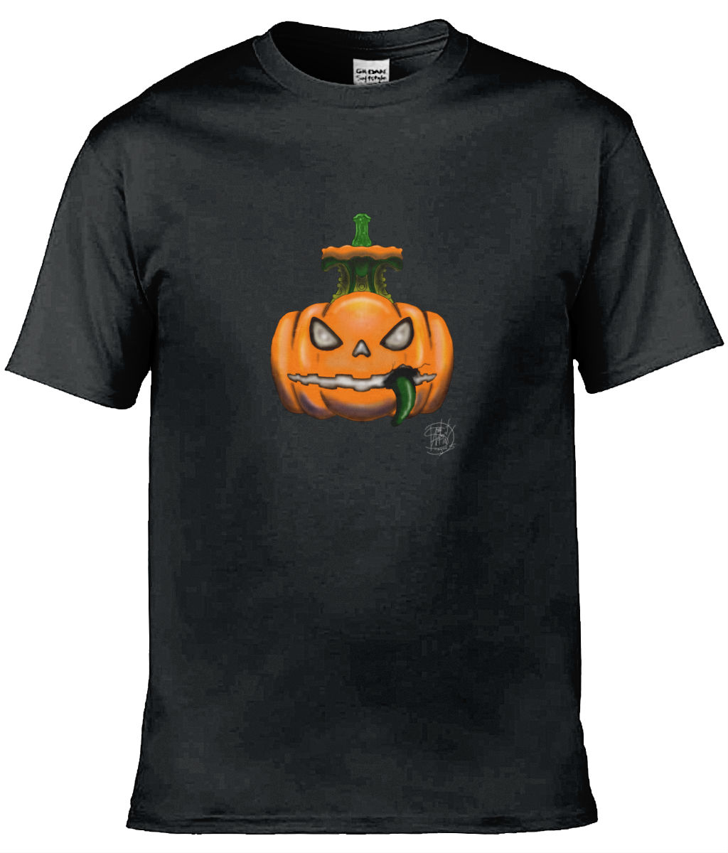 Gildan GD001 Softstyle Adult Ringspun T-Shirt Halloween Pumpkin 2