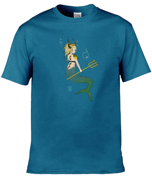 Gildan GD001 Softstyle Adult Ringspun T-Shirt Royal May Mermaid