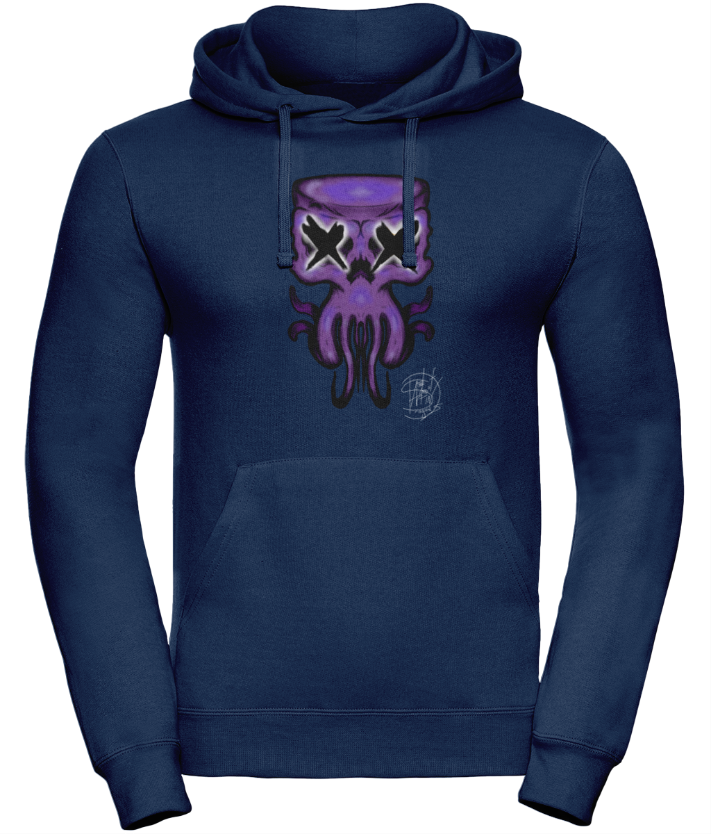 Uneek UC509 Hoodie Purple Octo Skull