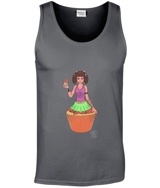 Gildan GD012 Softstyle Adult Tank Top Cupcake Girl 2